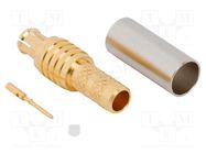 Connector: MCX; plug; male; straight; 75Ω; soldering,crimped; PTFE AMPHENOL RF