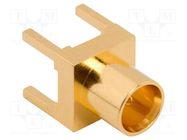 Connector: MCX; socket; female; straight; 75Ω; THT; on PCBs; PTFE AMPHENOL RF