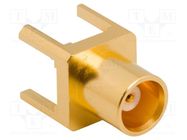 Connector: MCX; socket; female; straight; 50Ω; THT; on PCBs; PTFE AMPHENOL RF