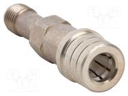 Adapter; QMA male,SMA female; Insulation: PTFE; 50Ω; brass; 6GHz AMPHENOL RF