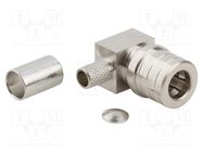 Connector: coaxial; plug; male; angled 90°; 50Ω; soldering,crimped AMPHENOL RF