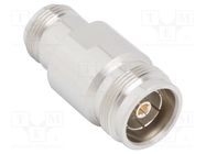 Adapter; 4,3-10 female,N female; Insulation: PTFE; 50Ω; brass AMPHENOL RF