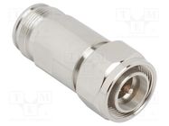 Adapter; 4,3-10 male,4,3-10 female; Insulation: PTFE; 50Ω; brass AMPHENOL RF