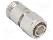 Adapter; 2,2-5 male,N female; Insulation: PTFE; 50Ω; brass AMPHENOL RF