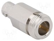 Adapter; BNC female,N female; Insulation: PTFE; 75Ω; Mat: brass AMPHENOL RF