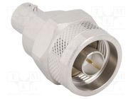 Adapter; BNC female,N male; Insulation: PTFE; 75Ω; brass AMPHENOL RF