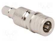 Adapter; QMA male,QMA female; Insulation: PTFE; 50Ω; Mat: brass AMPHENOL RF