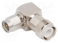 Adapter; RP-TNC female,SMA male; Insulation: PTFE; 50Ω; brass AMPHENOL RF