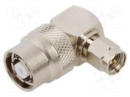 Adapter; RP-TNC male,SMA male; Insulation: PTFE; 50Ω; Mat: brass AMPHENOL RF