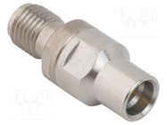 Adapter; PSMP female,SMA female; Insulation: PTFE; 50Ω; 10GHz AMPHENOL RF