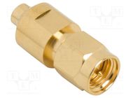 Adapter; SMA male,SMP female; Insulation: PTFE; 50Ω; Mat: brass AMPHENOL RF