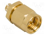 Adapter; SMA male,SMP male; Insulation: PTFE; 50Ω; Mat: brass AMPHENOL RF