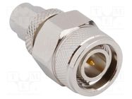 Adapter; SMA male,TNC male; Insulation: PTFE; 50Ω; Mat: brass AMPHENOL RF