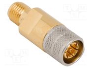 Adapter; AFI male,SMA female; Insulation: PTFE; 50Ω; Mat: brass AMPHENOL RF