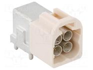 Connector: Mini FAKRA; socket; male; angled 90°; on PCBs; THT; 50Ω AMPHENOL RF