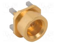 Connector: coaxial; socket; male; straight; 50Ω; THT; on PCBs; 6GHz AMPHENOL RF