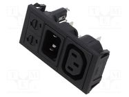 Connector: AC supply; socket; male + female; 10A; 250VAC; -40÷70°C BULGIN