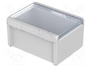 Enclosure: multipurpose; X: 239mm; Y: 300mm; Z: 160mm; BOCUBE; grey BOPLA