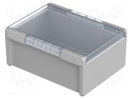 Enclosure: multipurpose; X: 284mm; Y: 364mm; Z: 160mm; BOCUBE; grey BOPLA