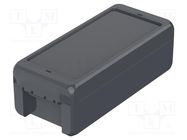 Enclosure: multipurpose; X: 80mm; Y: 191mm; Z: 60mm; BOCUBE; graphite BOPLA