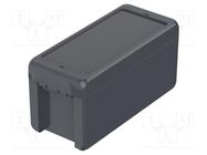 Enclosure: multipurpose; X: 80mm; Y: 191mm; Z: 90mm; BOCUBE; graphite BOPLA