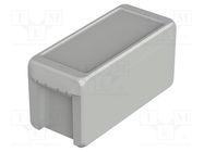 Enclosure: multipurpose; X: 80mm; Y: 191mm; Z: 90mm; BOCUBE; grey BOPLA