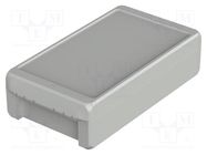 Enclosure: multipurpose; X: 125mm; Y: 231mm; Z: 60mm; BOCUBE; grey BOPLA