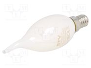 LED lamp; milky; E14; 230VAC; 4W; 360°; 4000K GTV Poland