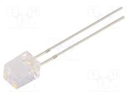 LED; rectangular; 5x5x7mm; white warm; 750÷1120mcd; 140°; 10mA OPTOSUPPLY