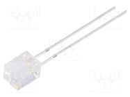 LED; rectangular; 5x5x7mm; white; 750÷1120mcd; 140°; Front: flat OPTOSUPPLY