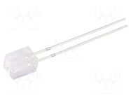 LED; yellow; rectangular; 5x5x7mm; 500÷750mcd; 140°; Front: flat OPTOSUPPLY