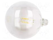 LED lamp; grey; E27; 230VAC; 8W; 360°; 2700K GTV Poland