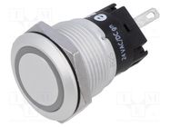 Indicator: LED; flat; green; 24VDC; 24VAC; Ø19mm; Body: silver; 82 EAO