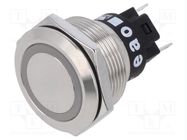 Indicator: LED; flat; red; 12VDC; 12VAC; Ø22mm; Body: silver; 82 EAO