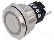 Indicator: LED; flat; red; 24VDC; 24VAC; Ø22mm; Body: silver; 82 EAO