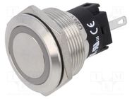 Indicator: LED; flat; green; 24VDC; 24VAC; Ø22mm; Body: silver; 82 EAO