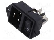 Connector: AC supply; socket; male; 16A; 250VAC; IEC 60320; C20 (I) SCHURTER