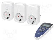 Power socket; plug-in; 230VAC; 30m; socket x3,remote control VIRONE