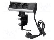 Plug socket strip: furniture; furniture socket; IP20; 3680W; 1.8m VIRONE