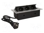 Plug socket strip: furniture; furniture socket; IP20; 3600W ORNO