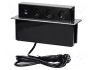 Plug socket strip: furniture; furniture socket; 3680W; 230VAC ORNO