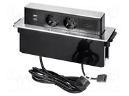 Plug socket strip: furniture; furniture socket; 3680W; 230VAC ORNO