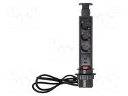 Plug socket strip: furniture; furniture socket; IP20; 3680W ORNO