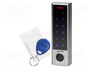 RFID combination lock; wall mount; 12VDC; IP66; -30÷60°C; 0÷99s ORNO