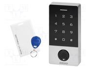 RFID combination lock; wall mount; 12VDC; IP68; -35÷55°C; 0÷99s ORNO