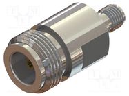 Adapter; 33.5mm; N socket,SMA socket; 50Ω; 1kV; 18GHz CAL TEST