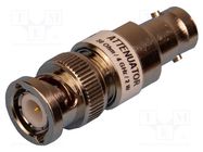 Attenuator; BNC socket,BNC plug; 50Ω; 8dB; 4GHz; 42.6mm CAL TEST