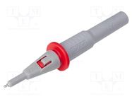 Test probe; 500mA; red,grey; Socket size: 4mm CAL TEST