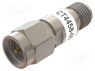 Attenuator; SMA socket,SMA plug; 50Ω; 6dB; 18GHz CAL TEST