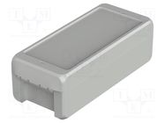 Enclosure: multipurpose; X: 80mm; Y: 191mm; Z: 60mm; BOCUBE; ABS; grey BOPLA